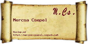 Mercsa Csepel névjegykártya